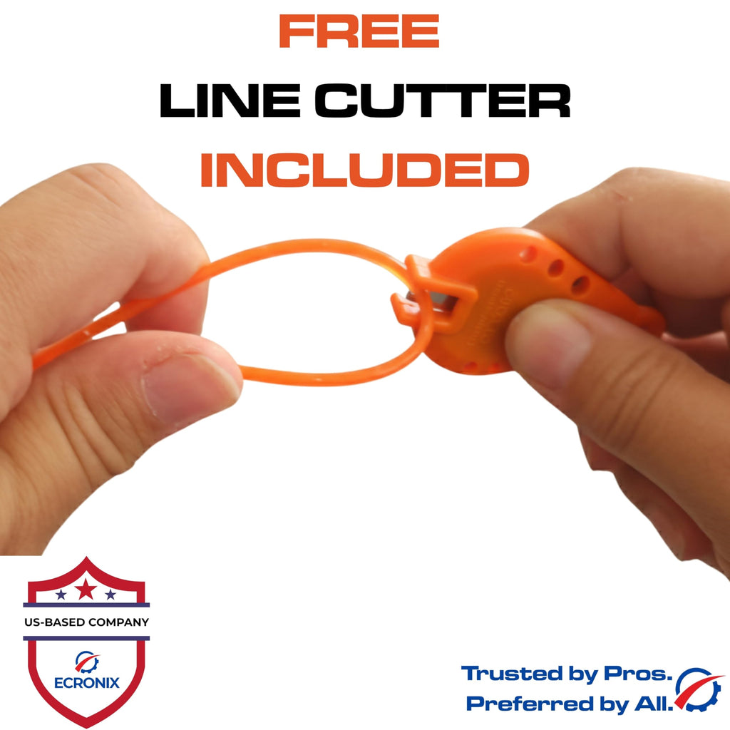 .080" Round Trimmer Line (409 ft / 1 lb Donut Spool) - All-Purpose Weed Wacker String & Weed Eater Line for Gas & Battery Trimmers - Smooth Feed Replacement Cord - Free Cutter Included
