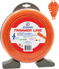 .095" Round Twist Trimmer Line (362 ft / 1 lb Donut Spool) - Heavy Duty Weed Wacker String & Weed Eater Line for Gas, Electric & Battery Trimmers - Quiet, Aerodynamic - Free Cutter Included