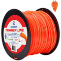 ECRONIX .095" Square Trimmer Line - 5 lb Jumbo Spool (1364 ft) - Professional Commercial Grade String for Gas & Battery Trimmers - High-Visibility Orange - Includes Free Line Cutter